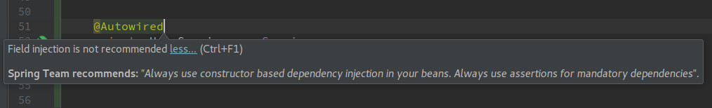 IntelliJ IDEA warning