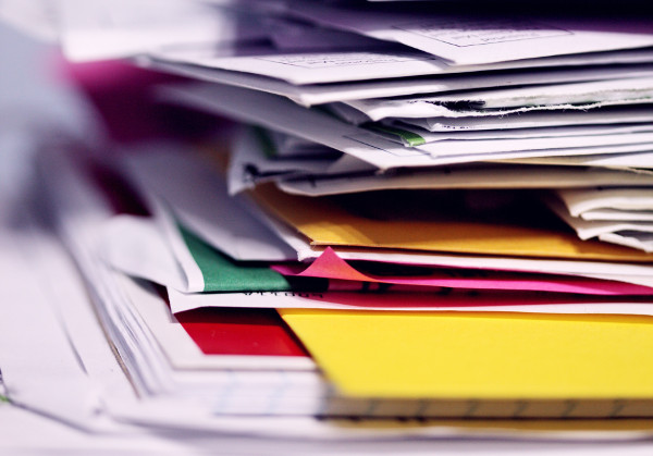Image of a pile of documents