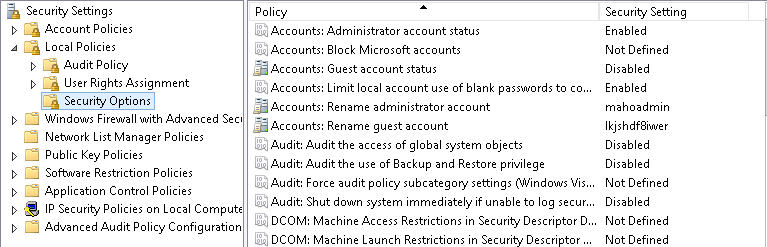 local security policy